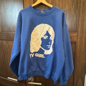 Classic Blue Women's TV Girl Sweatshirt Vintage